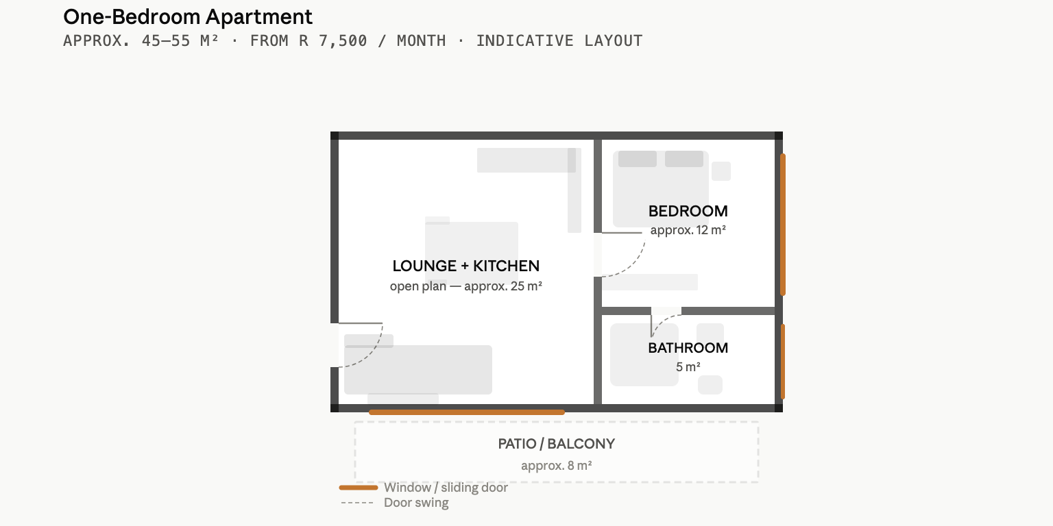 1 Bedroom Floor plan